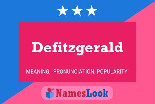 Defitzgerald Name Poster