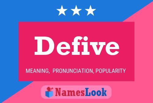 Defive Name Poster