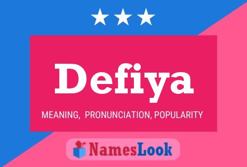 Defiya Name Poster