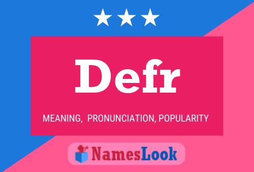 Defr Name Poster