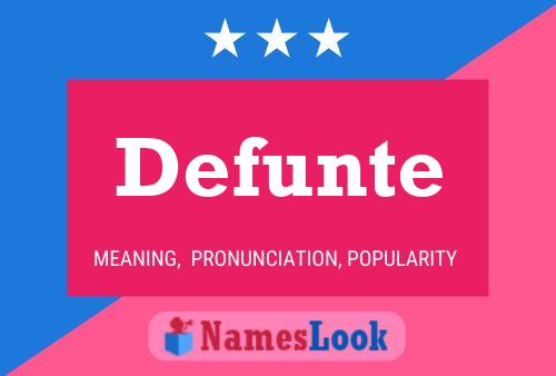 Defunte Name Poster