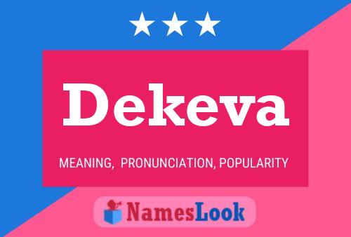 Dekeva Name Poster