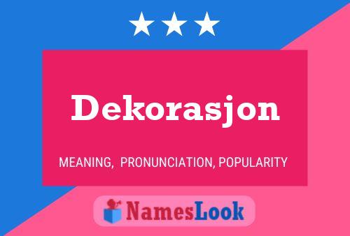 Dekorasjon Name Poster