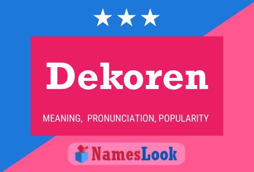 Dekoren Name Poster