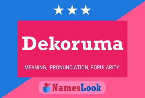 Dekoruma Name Poster