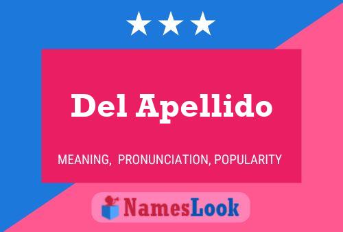 Del Apellido Name Poster