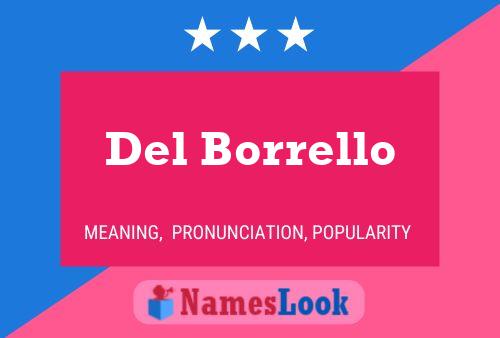 Del Borrello Name Poster