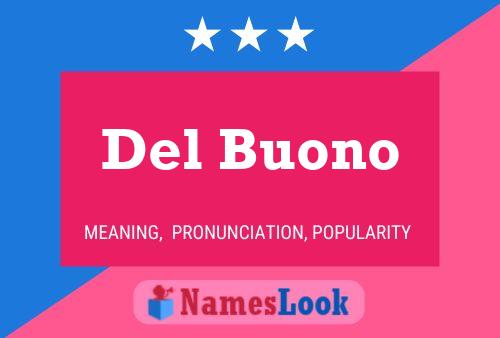 Del Buono Name Poster