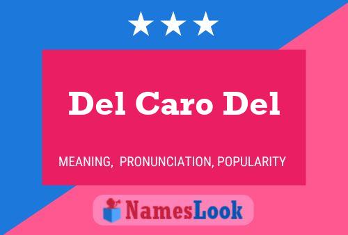 Del Caro Del Name Poster