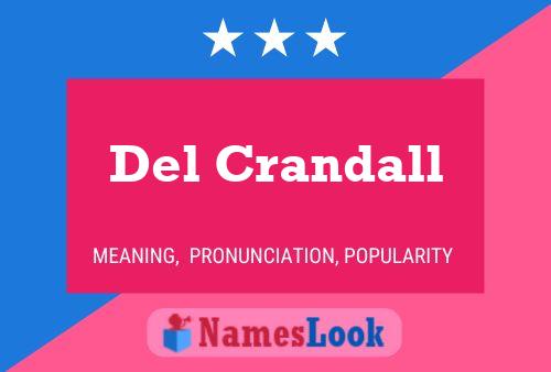 Del Crandall Name Poster