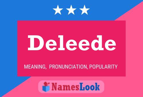 Deleede Name Poster