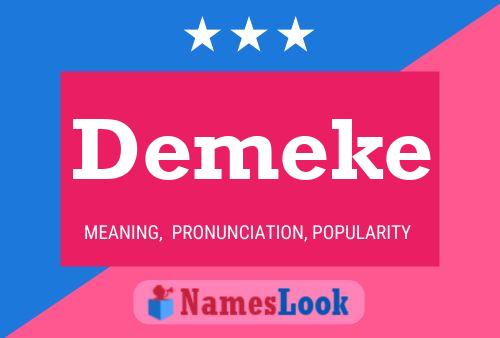 Demeke Name Poster