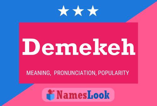 Demekeh Name Poster