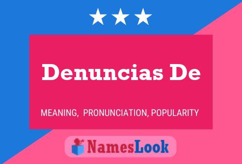 Denuncias De Name Poster