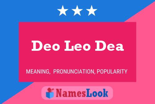 Deo Leo Dea Name Poster