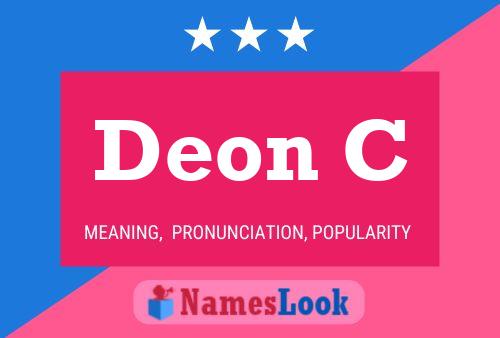 Deon C Name Poster