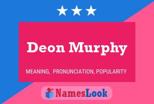 Deon Murphy Name Poster