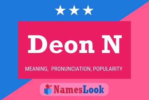 Deon N Name Poster