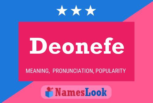 Deonefe Name Poster