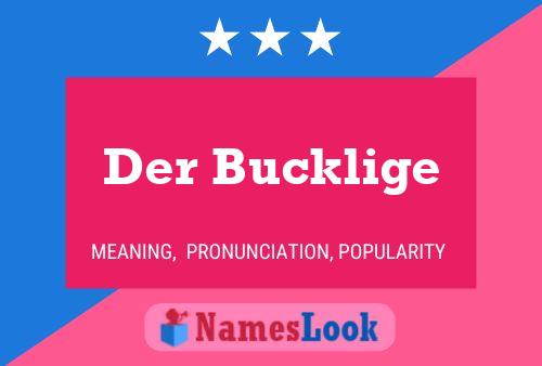 Der Bucklige Name Poster