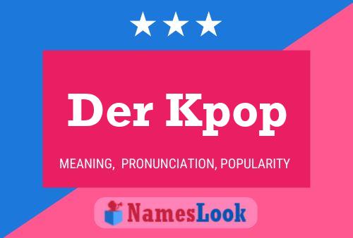 Der Kpop Name Poster