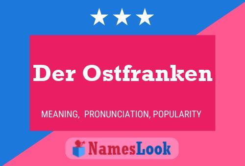 Der Ostfranken Name Poster