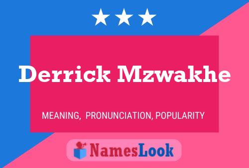 Derrick Mzwakhe Name Poster