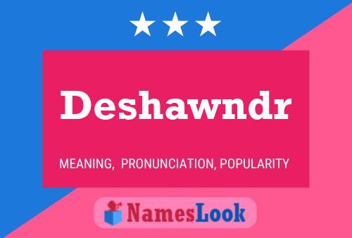 Deshawndr Name Poster