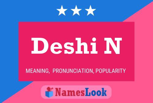 Deshi N Name Poster