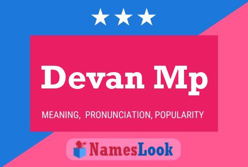 Devan Mp Name Poster