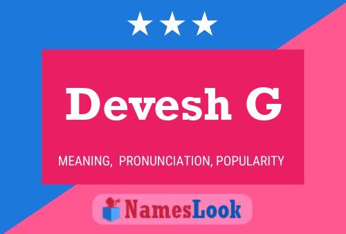 Devesh G Name Poster