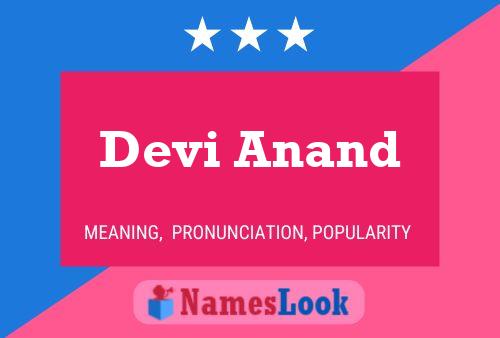 Devi Anand Name Poster