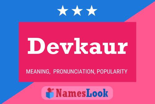 Devkaur Name Poster