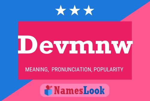 Devmnw Name Poster