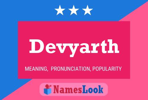 Devyarth Name Poster