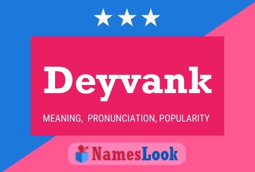 Deyvank Name Poster