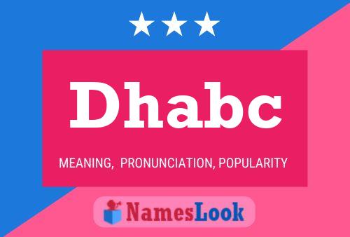 Dhabc Name Poster