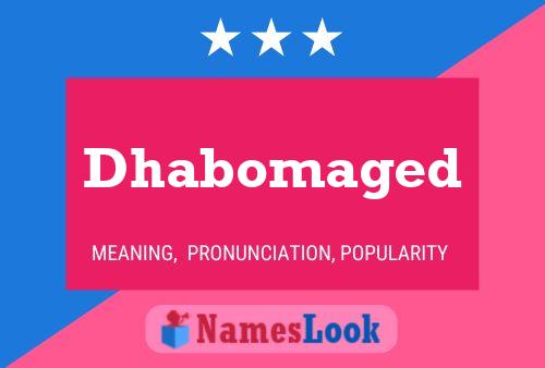 Dhabomaged Name Poster