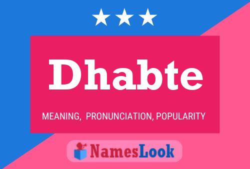 Dhabte Name Poster