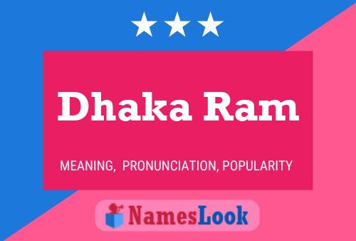 Dhaka Ram Name Poster