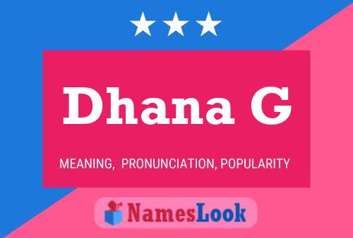 Dhana G Name Poster