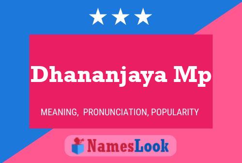 Dhananjaya Mp Name Poster