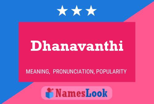 Dhanavanthi Name Poster