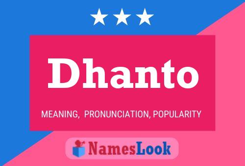 Dhanto Name Poster