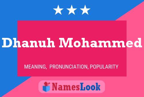 Dhanuh Mohammed Name Poster