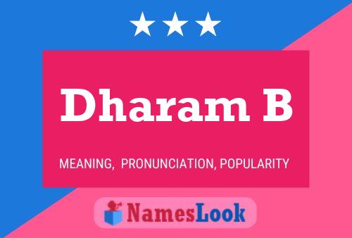 Dharam B Name Poster