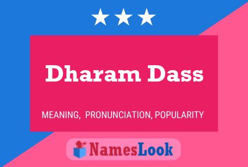 Dharam Dass Name Poster