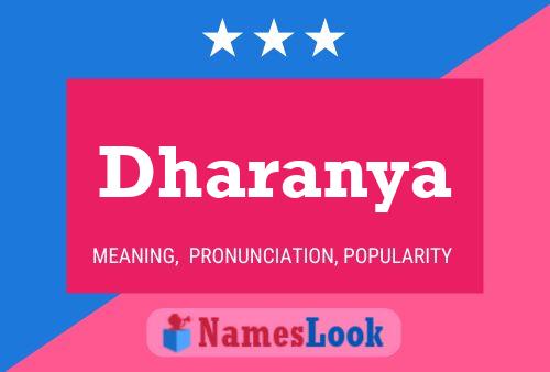 Dharanya Name Poster