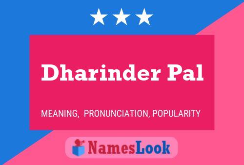 Dharinder Pal Name Poster