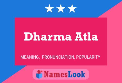 Dharma Atla Name Poster